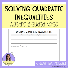 Solving Quadratic Inequalities In One