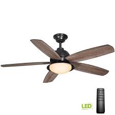 Home Decorators Collection Ackerly 52 In Integrated Led Indoor Outdoor Natural Iron Ceiling Fan With Light Kit And Remote Control 56014 The Home Depot
