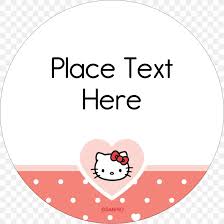 Hello Kitty Sticker Label Name Tag Image Png 1500x1500px