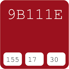 Ruby Red 9b111e Hex Color Code Schemes Paints