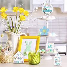 happy easter tiered tray decorations