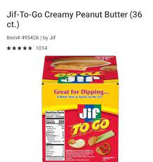 jif to go creamy peanut er 36 ct