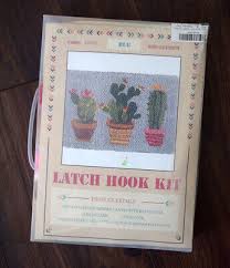 orchidea latch hook rug kit 3 cactuses