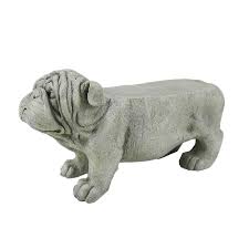gray mgo bulldog garden statue homesquare