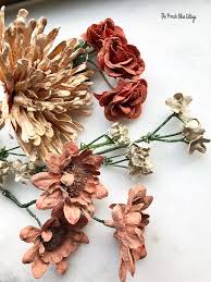 how to age silk flowers with plaster