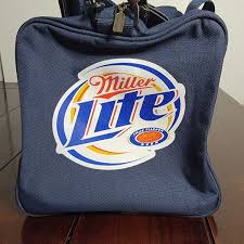 rare miller lite mgd navy blue duffel