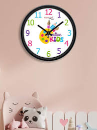 Random Yellow Kids Plastic Wall Clocks