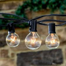 2 25ft 25 Bulbs String Lights Clear Globe G40 Bulb String Light Set Indoor Outdoor Christmas Wedding Party Patio String Lights Umbrella Lamp Starry