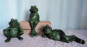 Ceramic Frog Figurine Frog Garden Decor