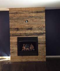 diy reclaimed wood fireplace surround