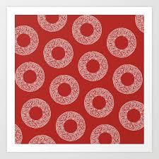 Big Red Dot Polka Dots Art Print By