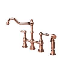 kitchen bridge faucet in antique copper