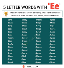 5 letter words with ee 60 useful