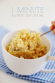 microwave rice krispies treats in a mug