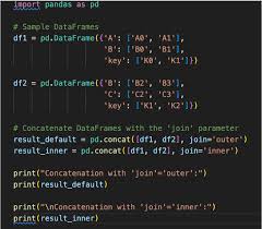 pandas concat function in python with