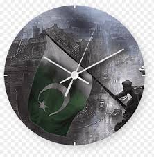 akistan flag printed clock stan