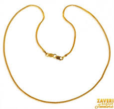 22k gold chain in fox tail asch66955