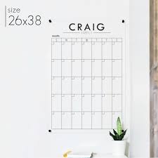 Acrylic Wall Calendar Custom Dry Erase
