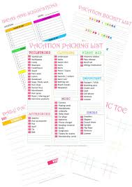 Printable Vacation Planner Conserve Energy Future