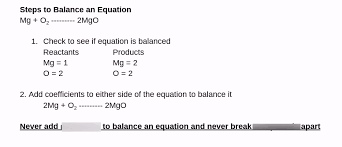 6 3 Writing Balanced Chemical