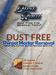 how to remove thinset dust free the
