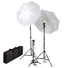 Photo Studio Umbrella Continuous Lighting Kits With Carrying Case 675 Watt Output Ul303 Triplekit Case