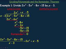 Dividing Polynomials And The Remainder