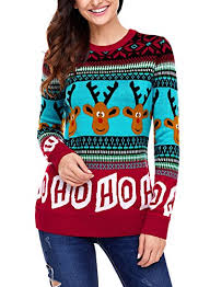 Dokotoo Womens Cute Reindeer Snowman Christmas Knit Sweater