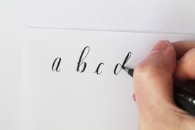 hand letter lowercase cursive diy