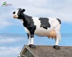 Outdoor Giant Fiberglass Animal Cow