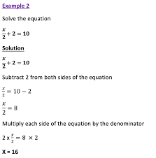 Lesson 4 Equations Involving Fractions