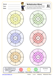 multiplication wheels worksheet 2 3 4