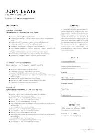 Having a slight edge over your competition is crucial when it comes to writing a secretary cv, and if you want to get to the interview stage you need to create a cv that outperforms the rest. Company Secretary Resume Sample Cv Owl