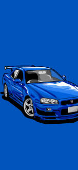 car blue nissan skyline wallpaper