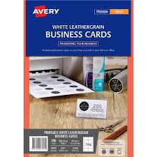 Avery Matt Leathergrain Business Cards 200 Pack