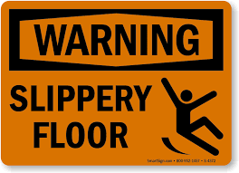 warning slippery floor sign sku s 4372