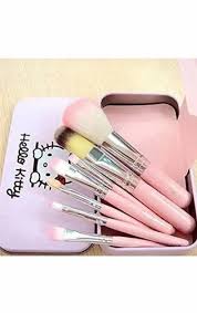 plastic o kitty makeup brush set