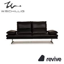 three seater black sofa couch ebay