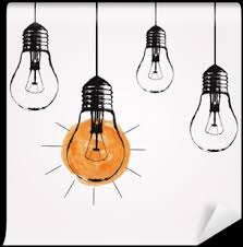Trendy flat vector light bulb icons with concept of idea on black background. Download Vector Grunge Illustration With Hanging Light Bulbs Illustration Full Size Png Image Pngkit