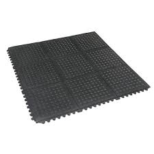 rubber cal revolution diamond plate interlocking rubber floor 5 8 x 36 x 36 inch rubber tiles black