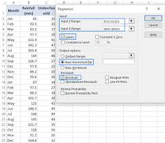 Linear Regression Ysis In Excel