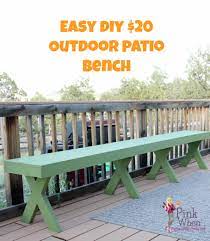 diy 20 outdoor patio bench pinkwhen