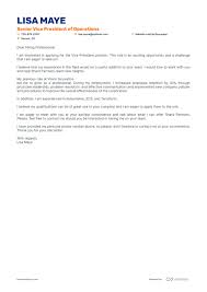 vice president cover letter exle