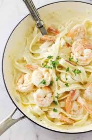 creamy garlic er shrimp pasta