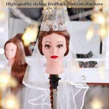 real human hair manikin doll head with