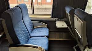 amtrak coach seat features on an