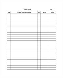 Blank Accounting Ledger Template Printable Work Termination Letter