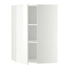 corner wall cabinet with shelves