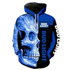 Bud Light Skull Hoodie For Men And Women Ks Store Online Store Powered By Storenvy