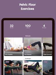 pelvic floor exercises on the app